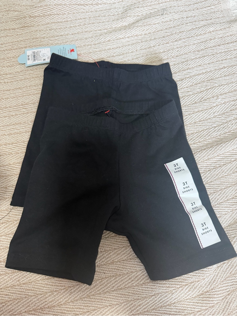 Black Girls Bike Shorts - 3T
